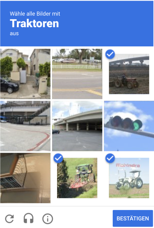 Bild eines captchas